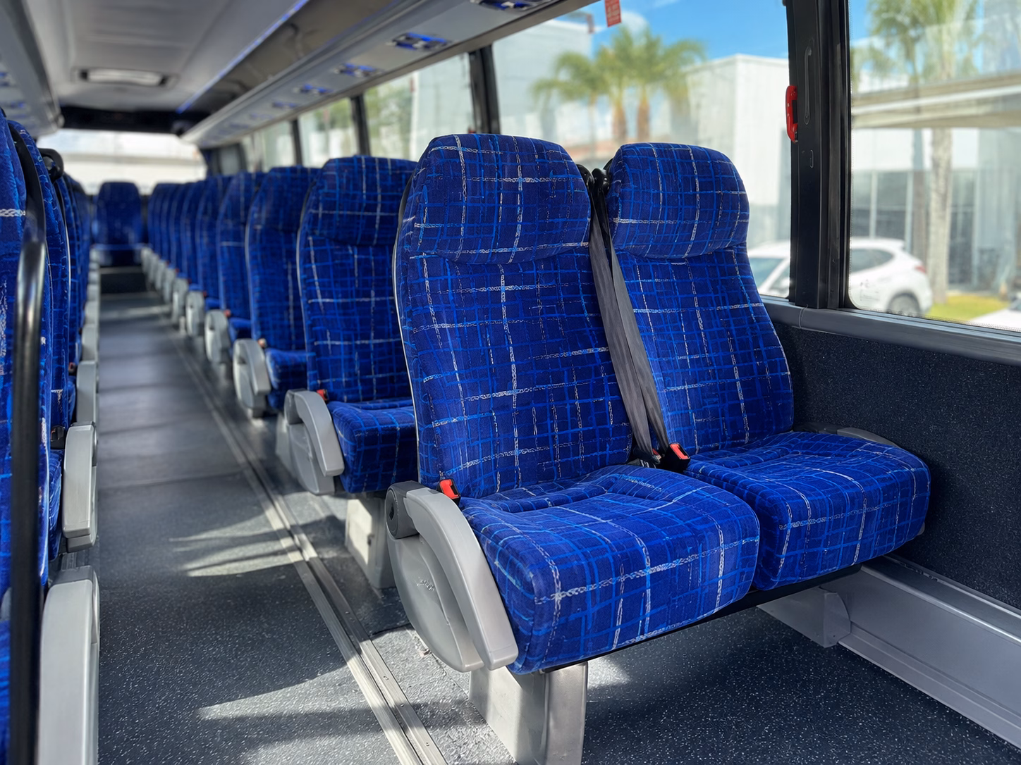 56 passenger charter bus interior