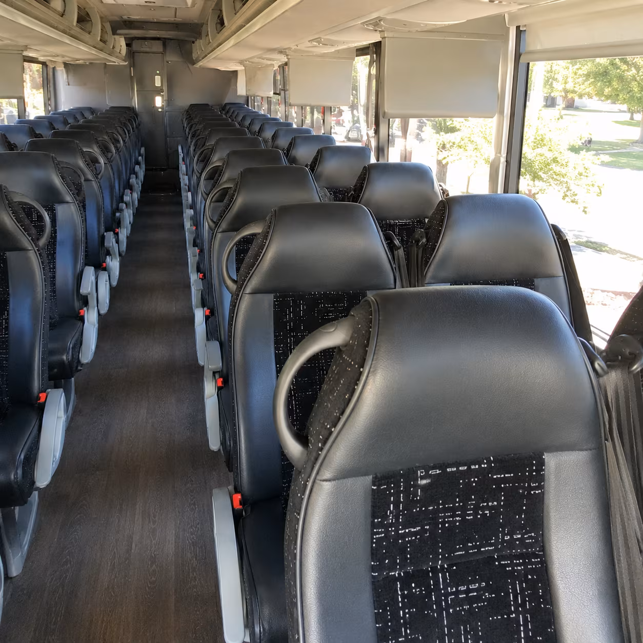 bloomington charter bus rental inside