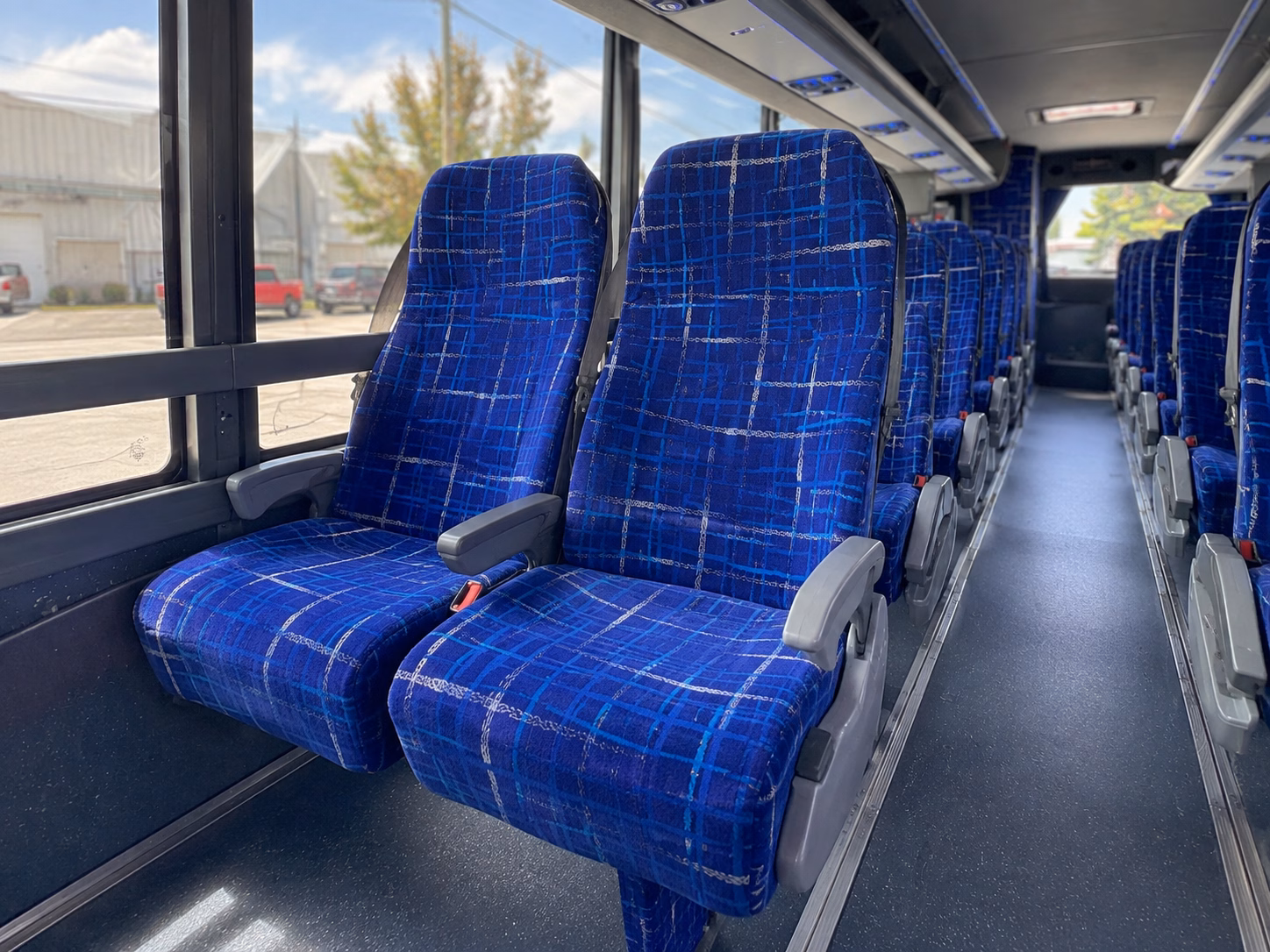 bloomington long distance transportation onboard seating